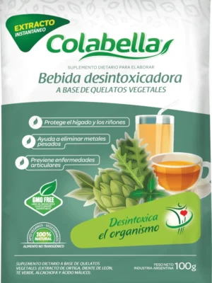 extracto-desintoxicadora Bebida desintoxicadora Colabella en sobre de 100 gramos.
