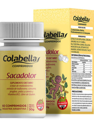 Sacadolor Comprimmidos 3D para cat (2) Pack x15 Sacadolor 60 Comprimidos Frasco 30 gr